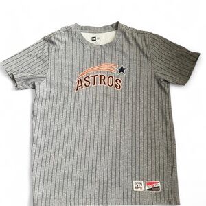 New Era Gray Astros Striped Jersey